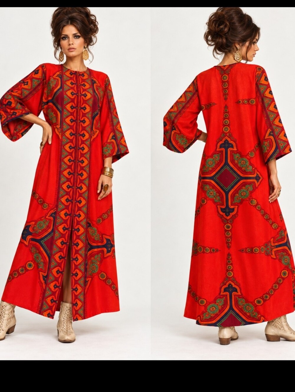 Vintage Tiffany Gown Quality Caftan Bold  Made In Australia Psychedelic Boho